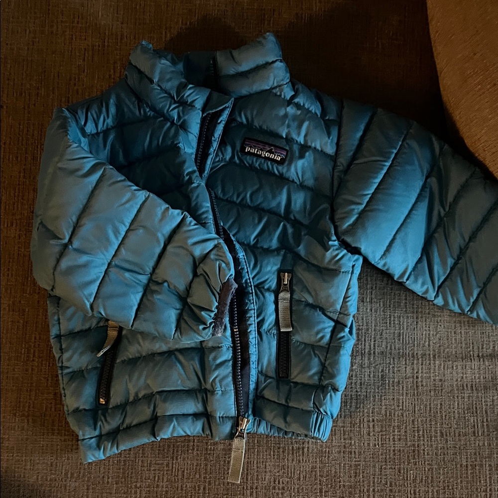 Patagonia Teal Quilted Puffer Jacket